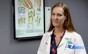 A screenshot of Dr. Tatum appearing on the Channel 7 news